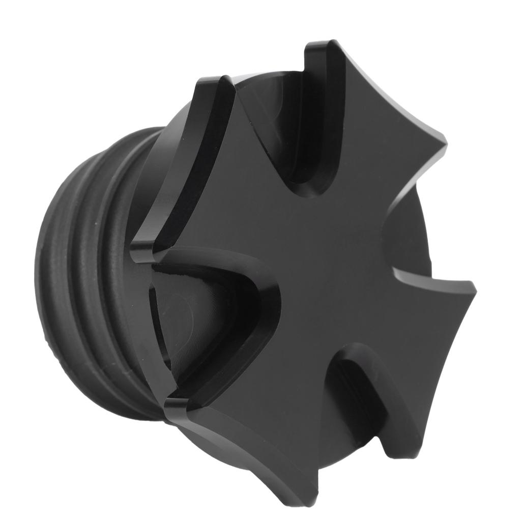 Billet Aluminum Fuel Oil Tank Cover Cap Replacement Black Color Motorcycle Accessory