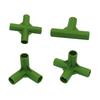 10Pcs 11mm Inner Diameter Gardening Plant Stakes Plastic Edging Corner Connection Accessories Greenhouse Plant Frame Connectors