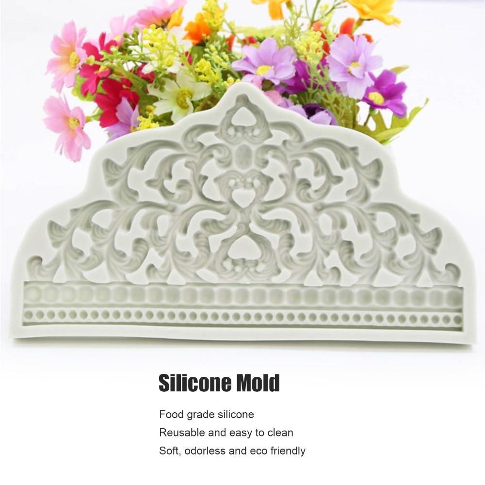 Food Grade Silicone Crown Silicone Mold Pearl Border Detail Chocolate Mold  Craft Making