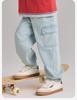 David Bella Boys' Jeans Autumn Collection New Children's Work Pants Medium and Large Cotton Leg Tights