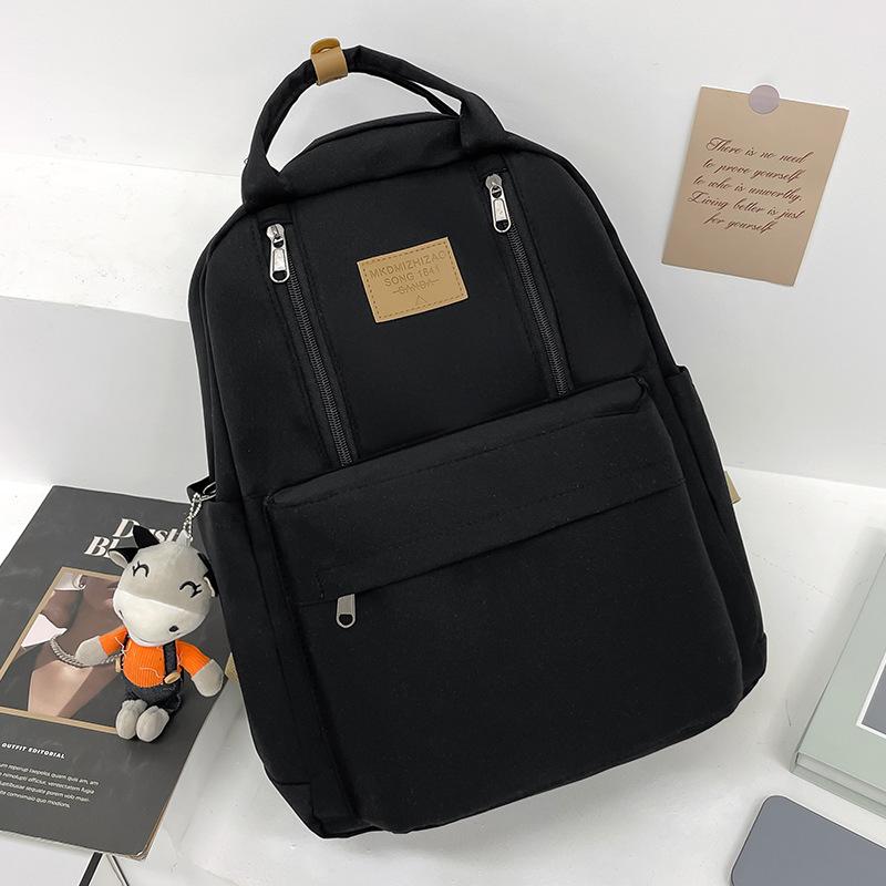 Schoolbag Student Schoolbag Middle and High School Large-capacity Backpack Japanese Trendy Portable 1011 New Simple Outdoor Computer Backpack