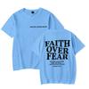 Faith Over Fear Christian T-shirts for Men Women Teen Boy Girl Summer Clothes Trendy Gift for Christian Faith Merch T-shirt Tops