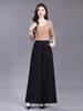 Women's Black High-Waisted Wide-Leg Skirt Pants – Summer 2026, Plus Size, Slimming, Loose, Casual.