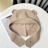 Winter Autumn Warm Beanie Hats Cute Ear Protection Cap Korean Bear Ear Knitted Cap  Ski