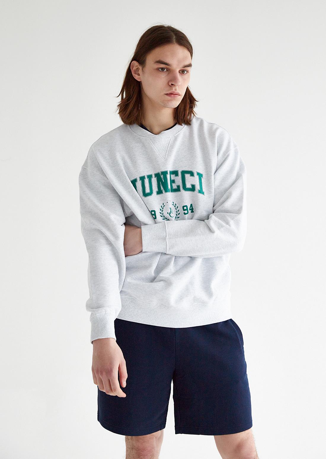 Спортивный клуб Junesi АО Свитшот мужской (Белый меланж серый) White Melange Grey/M