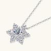 Silvere Glam The Charming New Ins Style In Silver And The Snowflake Moissanite Necklace S925 Sterling Silver Collarbone Chain