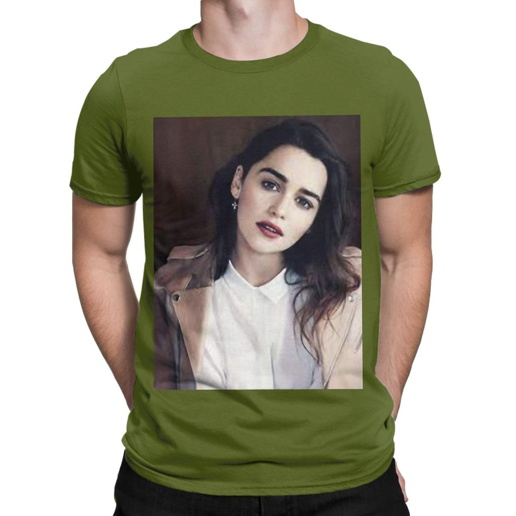 Emilia Clarke poster Novelty 100 Cotton TShirt Emilia Clarke Tees Tops For Unisex