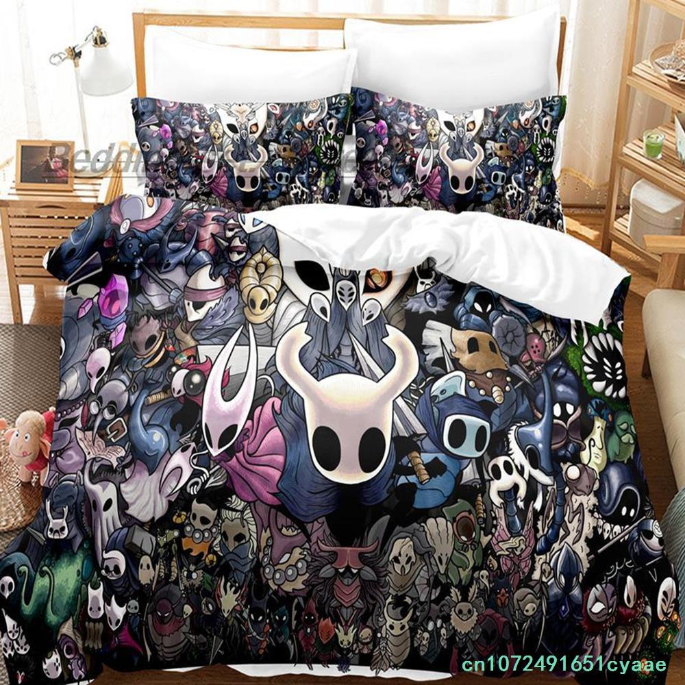 Hollow Knight Bedding Set Single Twin Full Queen King Size Bed Set Aldult Kid Bedroom Duvetcover Sets 3D Print Anime Kawaii