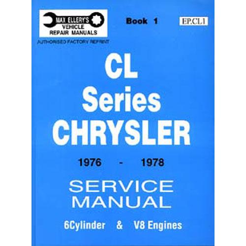 Valiant CL Series Chrysler 1976-1978 Service Manual (Book 1)