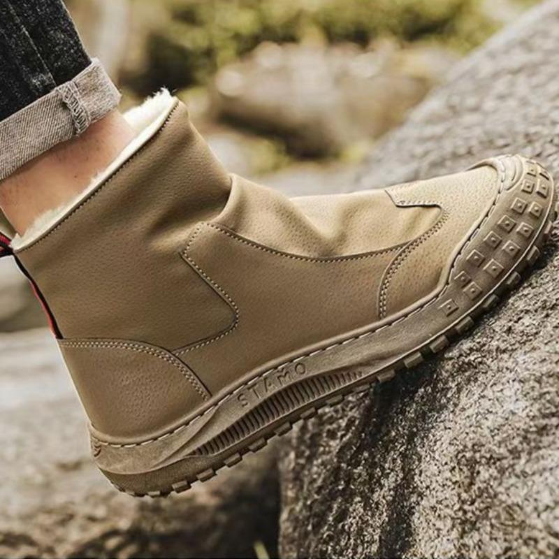 Thick Plush Warm Winter Martin Boots Non Slip Anti-Scratch Men Labor Protection Work Boots