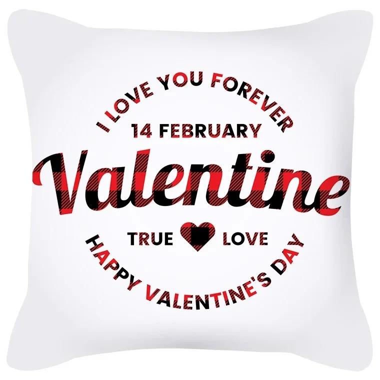 Home Decor Valentine Love Designs for Cozy Decor Pattern Cushion Cover Suitable for Sofa Bedroom Car Pillow Cover