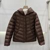 Womens Lightweight 90% Down Fill Hooded Short Puffer Jacket Winter Warm Casual Coat