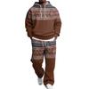 Completo con Felpa e Pantaloni da Tuta da Uomo con Vita Elastica, Outfit Casual Due Pezzi