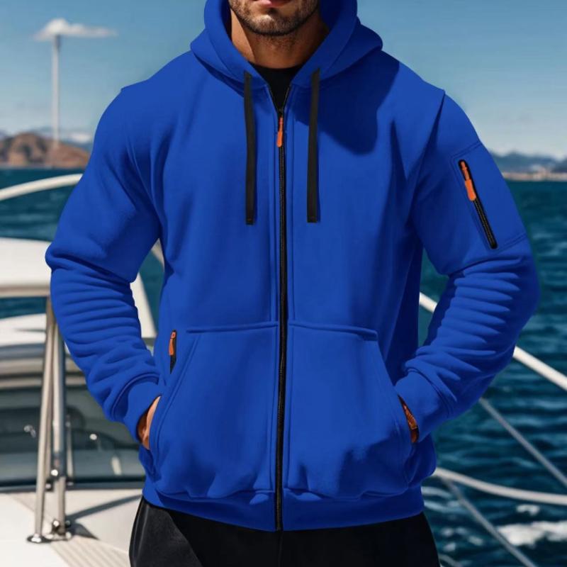 Fashion Casual Autumn and Winter Hat Sweater Zipper Long Sleeve Men's and Women's Same Style Sweatshirt Running Training Outdoor Warm Fitness Jacket