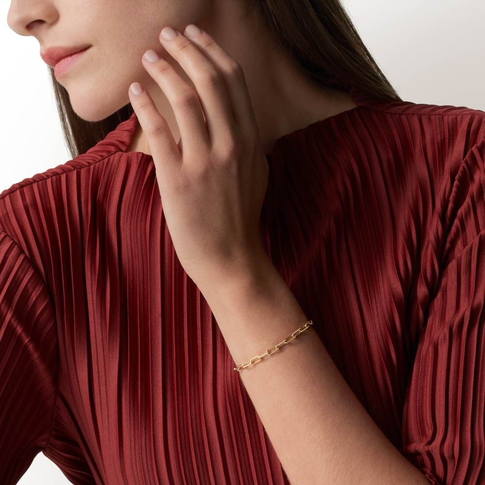 CARTIER Santos 18K Gold Bracelets Unisex Gold B6090300