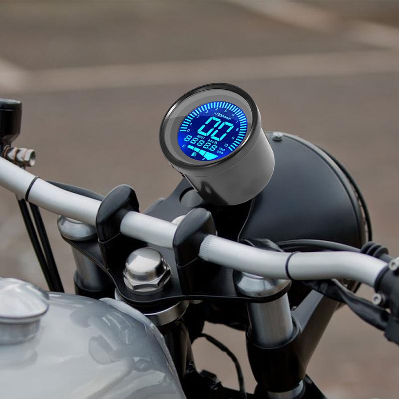 Motorcycle Digital Odometer Waterproof LCD Motorcycle Odometer With Bracket Plug And Play 10000 RPM DC 12V Speed Odometer
