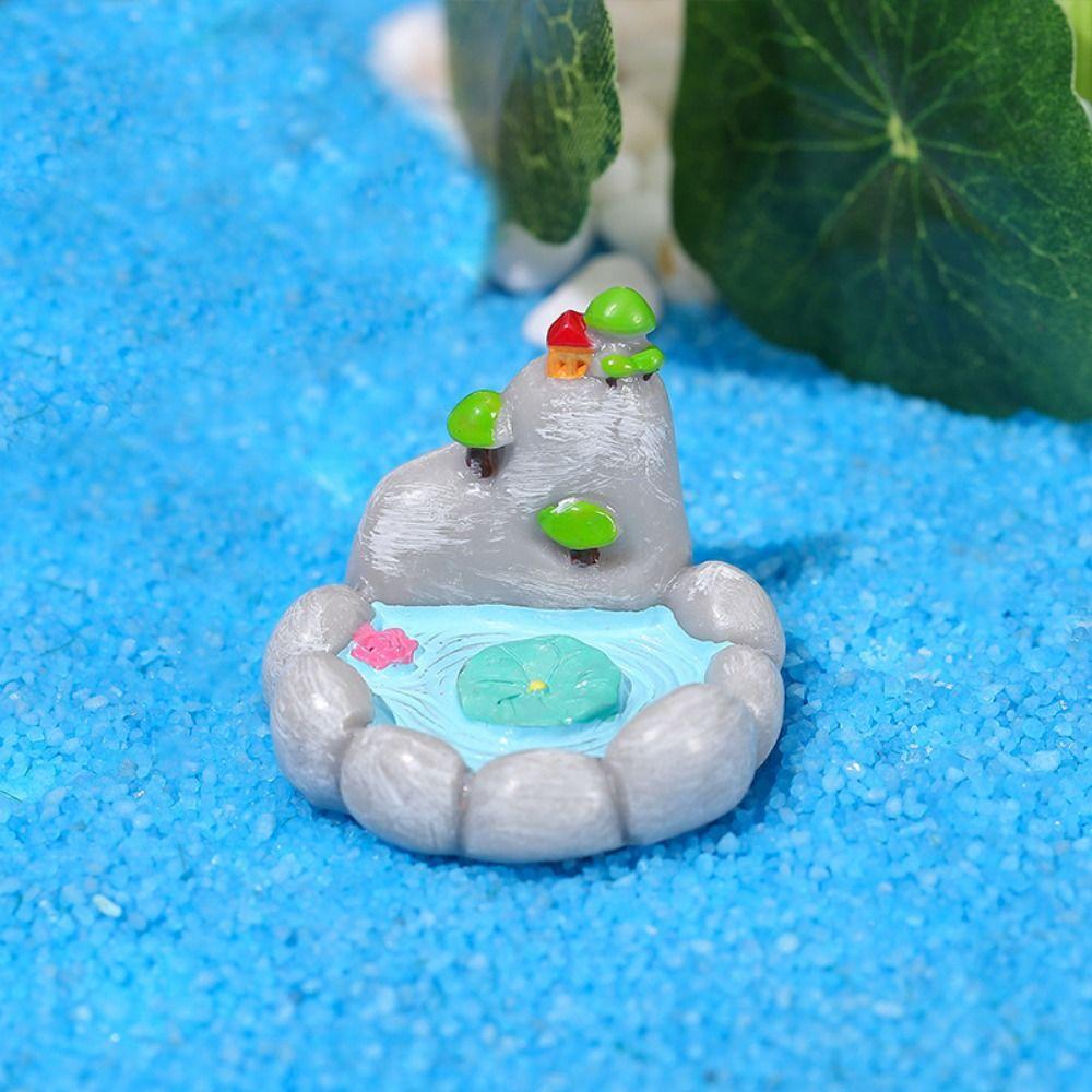 Cartoon Simulation Lotus Pond Cute Pond Ornaments Vivid Lotus Pond Miniatures  Home Decor