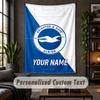 Tapeçaria de Parede Brighton & Hove Albion Estampa de Futebol Nome Personalizado Texto Pendurado na Parede Decoração de Casa