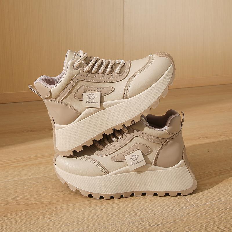 

2025 little white shoes women s high-top spring new Korean version ins female students leisure sports versatile board shoes street shot W2025 40 хаки