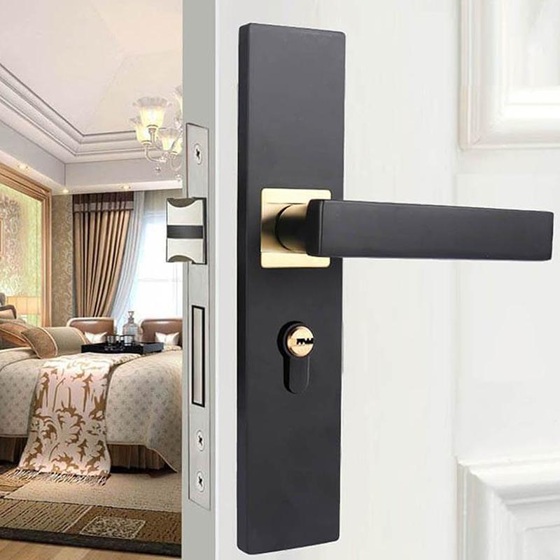 Home Universal Door Locks Bathroom Bedroom Lock Aluminum Alloy Door Handles Replacement Door Lock Durable Safety