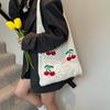 Borsa Tote all'Uncinetto di Grande Capacità alla Moda Stile Coreano Borsa Intrecciata Vuota Borsa a Mano in Maglia Ricamata in Poliestere Quotidiana 0841 CLE