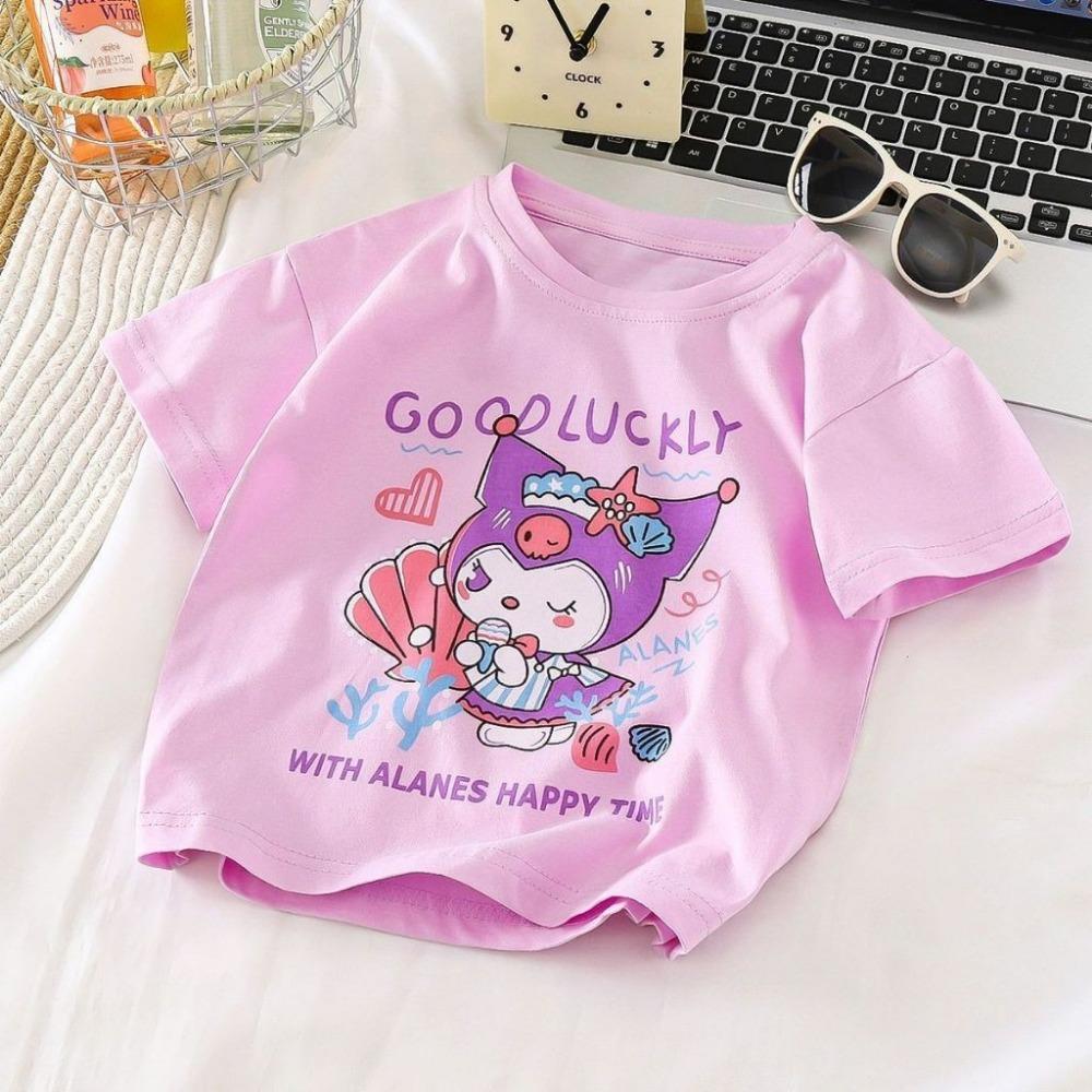 Girl's T-shirt shirt cartoon flower design beautiful short sleeved cool baby girl