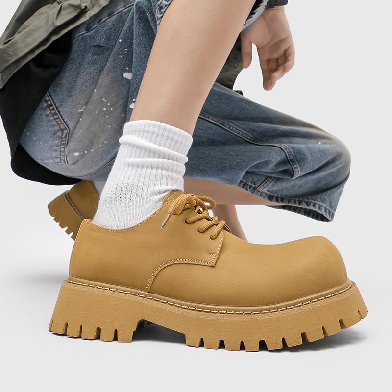 Fashion Thick soled casual men's shoes Designers and minimalist styles Leisure Business Daily work or office Derby Youth Shoes 38-46