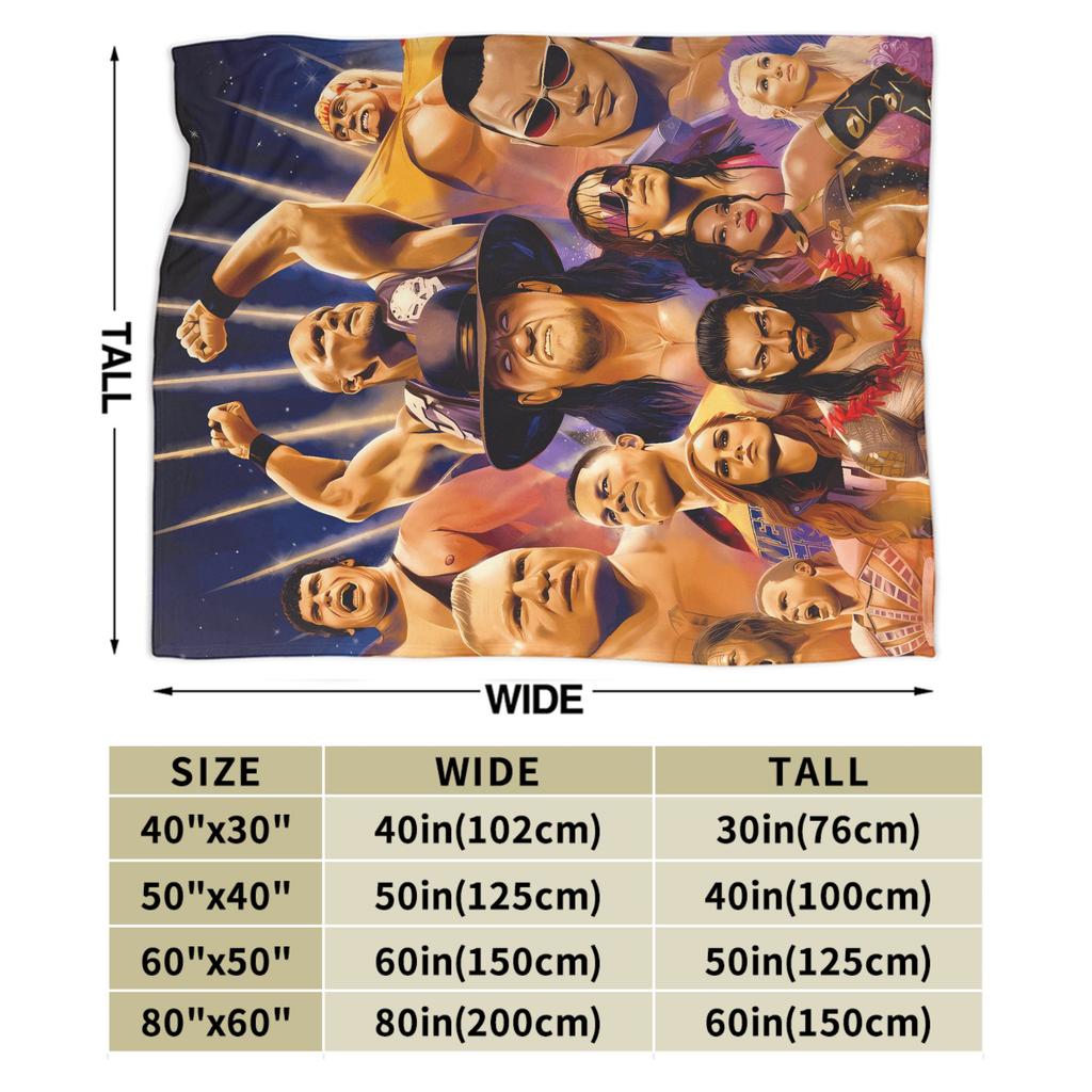 Wrestling Entertainment WWE Warm Soft Blanket  Kids Plush Throw Blanket Graphic Home Decor Flannel Bedspread Sofa Bed Cover