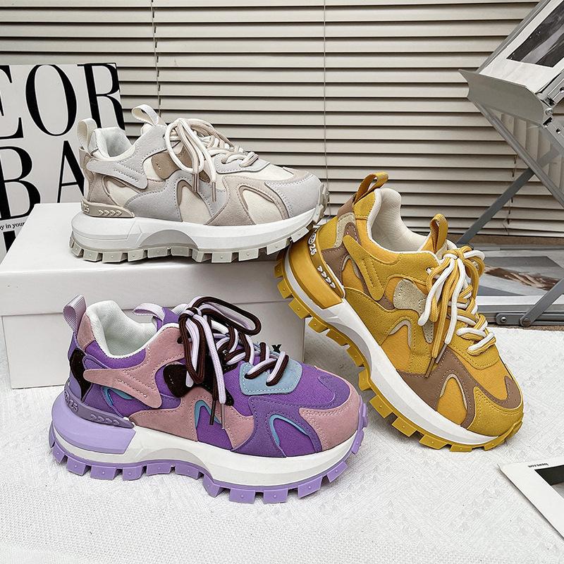 

New platform women s versatile lightweight non-slip sports women s shoes 35 фіолетовий