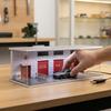 1/64 Modellauto Vitrine Szene Parkplatz Stapelbar mit LED-Lichtern Miniaturstraße