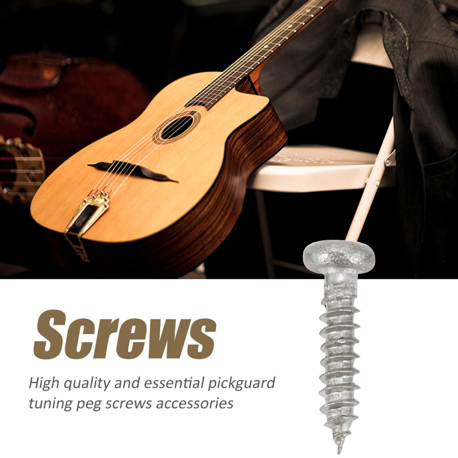 

50 шт. хромированных крепежных винтов для гитарных колков, колков, тюнеров (золотой)