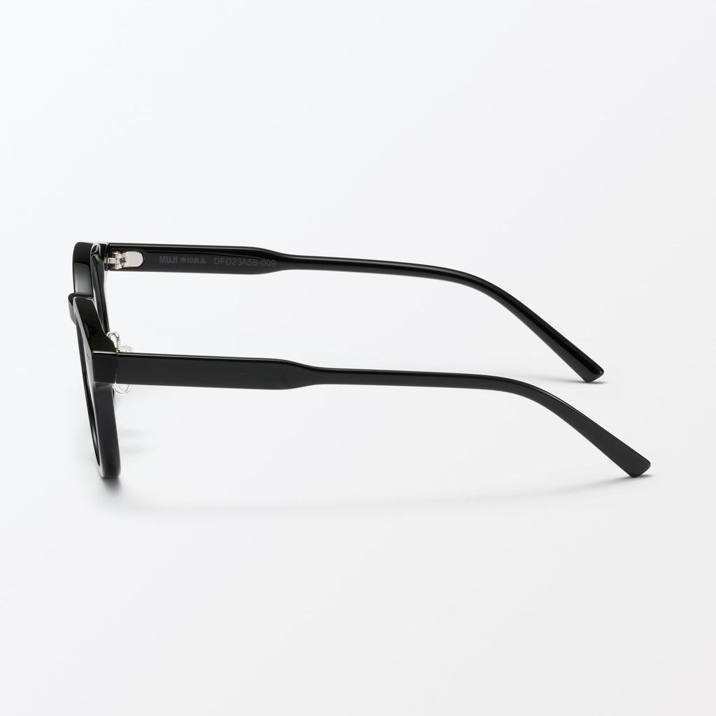 MUJI Blue Light Blocking Boston-Style Sunglasses, Unisex, Adult, DFD23A5S, Black