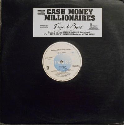 Płyta 12-calowa CASH MONEY MILLIONAIRES / UNPLUGGED - Project Chick / I Don't Know UNIR203301 Universal Recor 2000 US Rap & Hip-Hop/R&B Używana