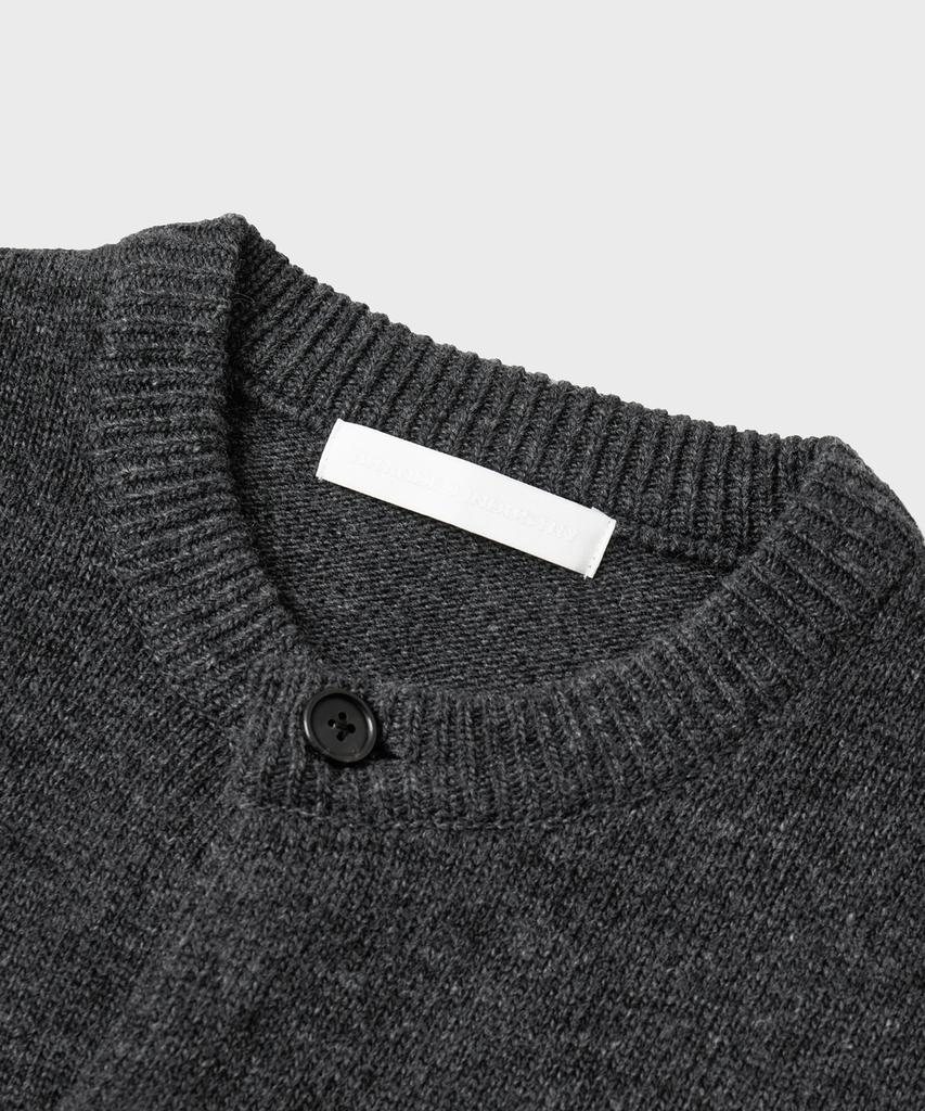 Branded After Round Crop Cardigan [Charcoal]