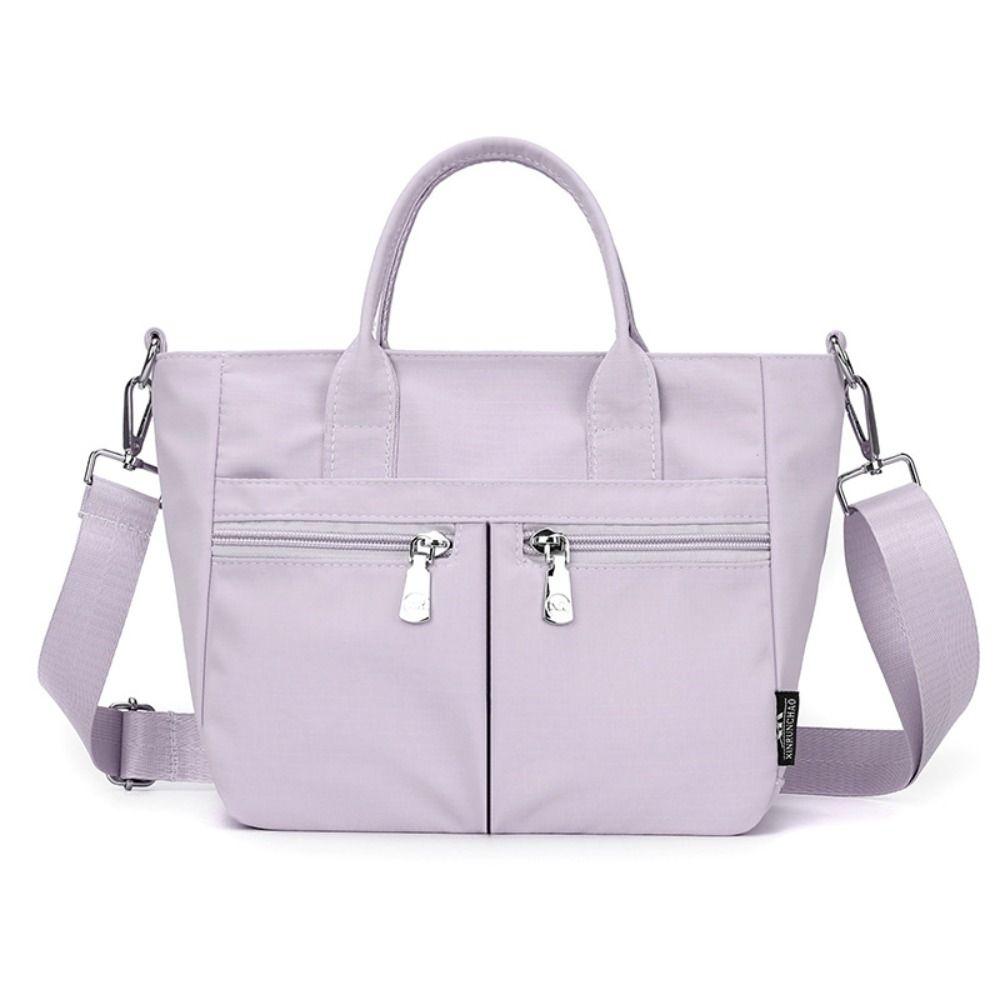 Solid Color Nylon Cloth Handbag Casual Canvas Tote Bag Oxford Cloth Crossbody Bag Commuting