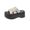 Thick-soled Shoes Height-increasing Shoes Flip-flops New Style Wedge Heel Slippers
