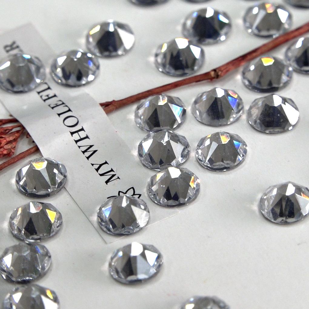 Multi-size Crystal Nail Rhinestones Flat Bottom Crystal Clear Diamond Gems DIY Nail Art Decorations Strass Stones