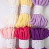 KX4B 6Rolls Of Multicolored Hollow Braided Cord Rope 5.46Yard Long 7mm Wide Polyester Rope For Art Craft And Home Decoration