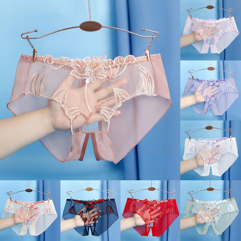 Womens Briefs Lace Large Size M-2XL Mesh Nightwear Printed