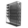 Wall File Organizer 5 Pockets Durable Metal Space Saving Wall Mount Wall File Holder for File Document Notebook