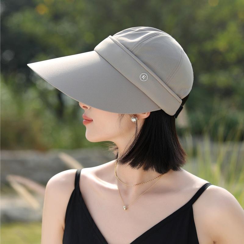 Sun Hat Female K Standard Removable Multi-Functional Big Eaves Windproof Sun Hat Outdoor Empty Top Sun Hat