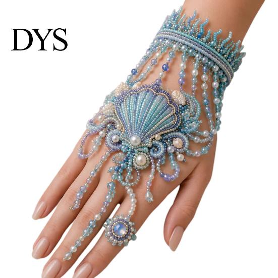 Pulsera de Mano Hecha a Mano Kit DIY con Cuentas, Set para Hacer Joyería con Tejido de Cuentas, Kit de Manualidades con Cadena Ajustable para Adultos Regalos Suministros para Amantes de las Manualidades