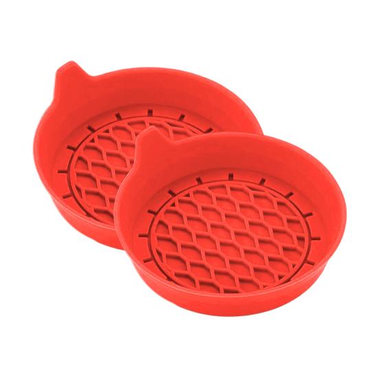 2Pcs Car Coasters Silicone Drink Cup Holder Protector with Handle Design Easy To Clean Car Water Coaster