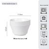 ZISIZ French Embossed Elegant White Ceramic Bowl Set