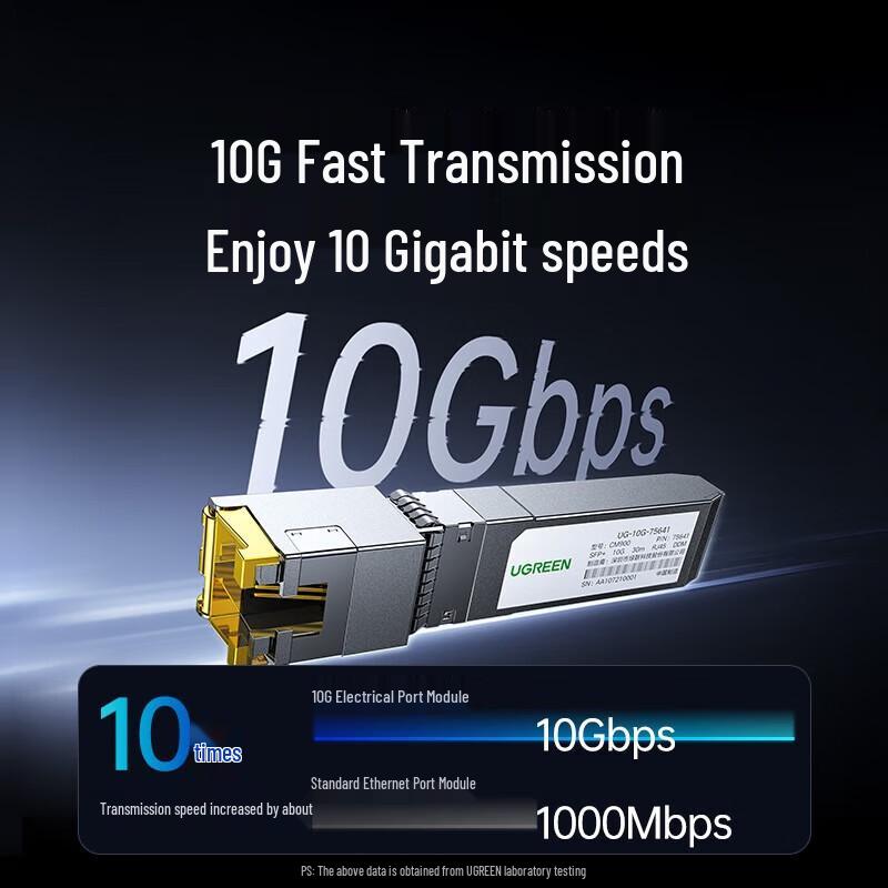 Ugreen SFP+ 10G Fiber To RJ45 Ethernet Transceiver Module