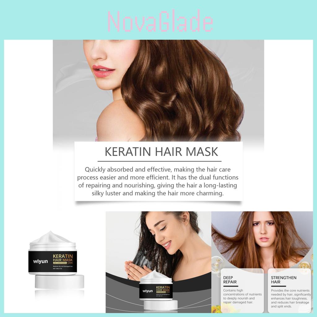 Wiyun Nourishing Hair Mask Gentle Moisturizing Treatment For Split Ends And Shine
