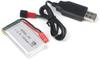 Li-Po Baterie 3,7V 1800mAh 25C pro Kvadrokoptéru s JST Konektorem a USB Kabelem Vysoký Výkon