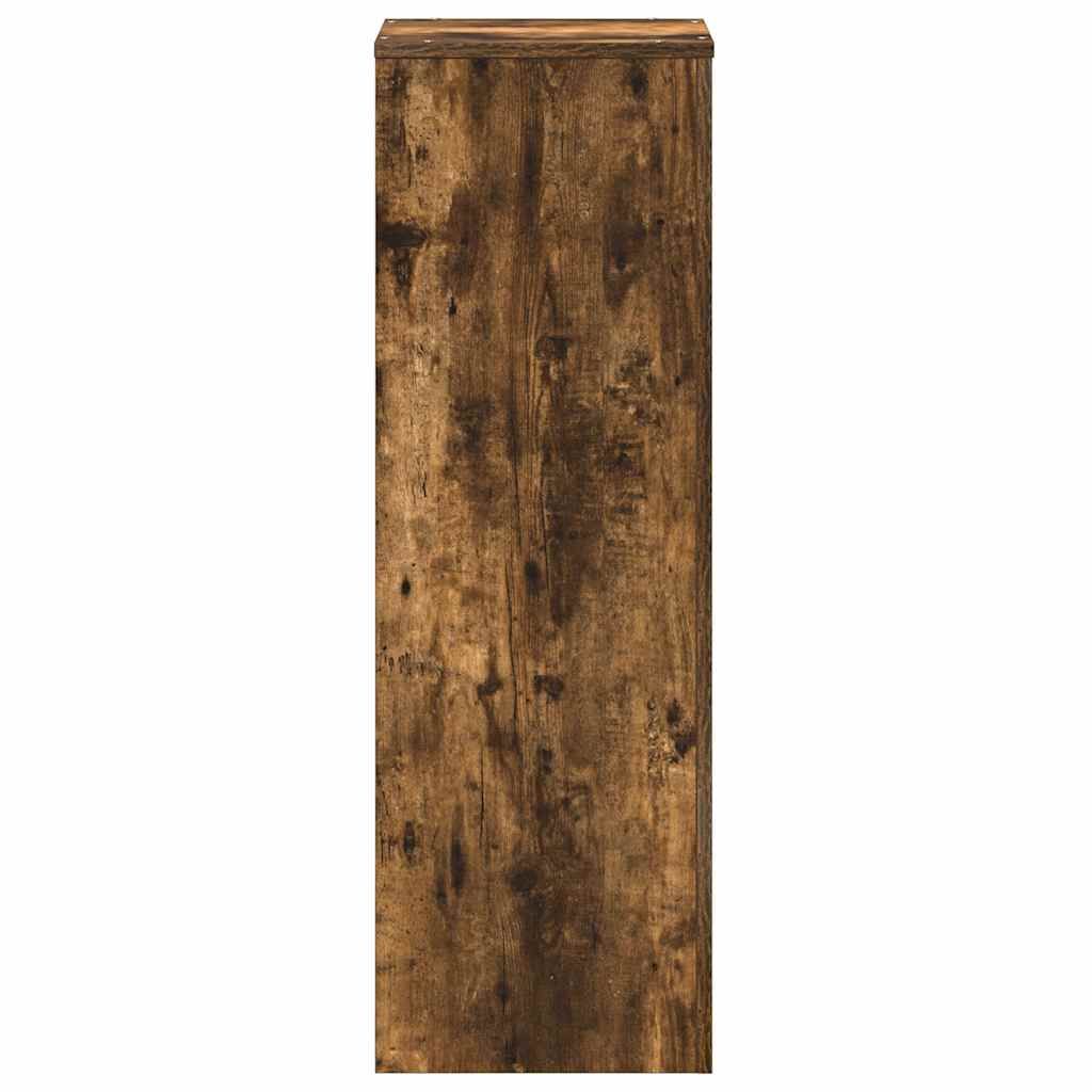 Plant Stand Smoked Oak 33x33x100 cm Wood Based Material