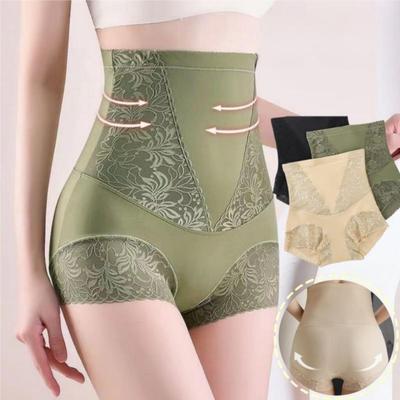 High Waist Tummy Control Panties Lace Trim Shapewear Comfortable Body Shaper Underwear  Women Wear