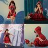 Limspace Little Red Riding Hood Halloween Costume for Kids, Perfect for Cosplay, Events, School Festivals, and Performances. Perfect for Fairy Tales,